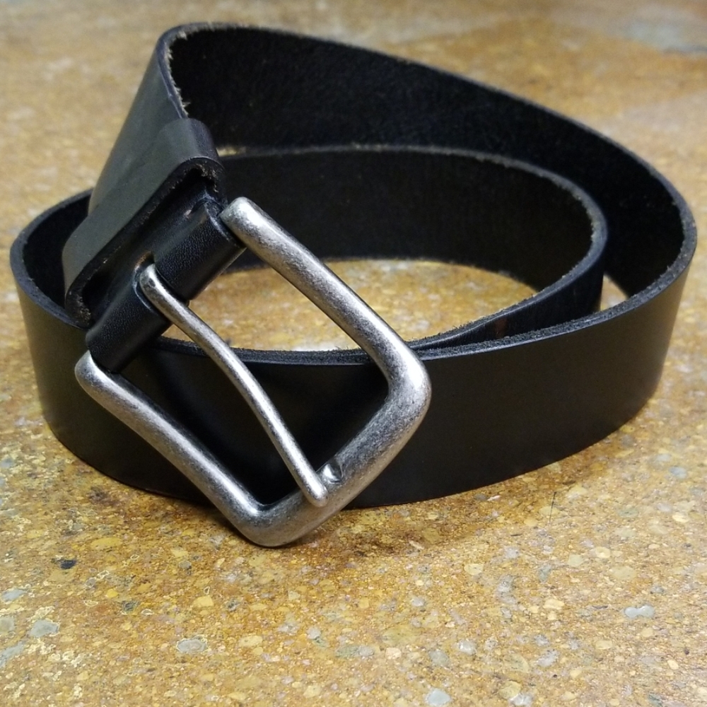 Cabela's Black Cowhide Lg Leather Belt 40 1 1/2"